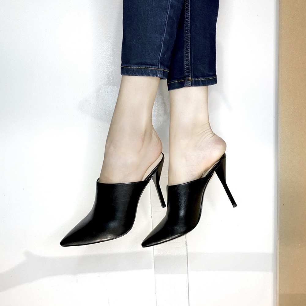 3.1 Philip Lim Sz 37 Black Mule Heels